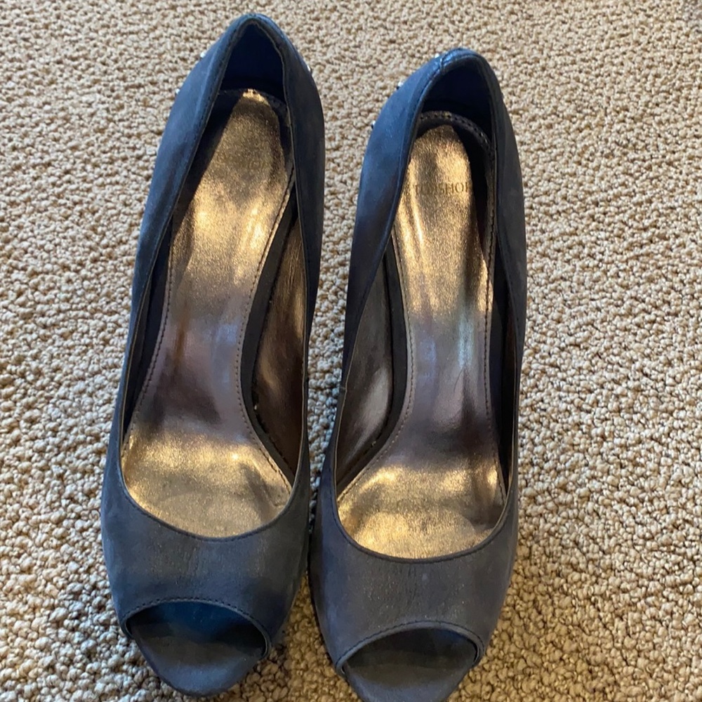 Topshop Leather Stilettos Peep-toe Pumps
